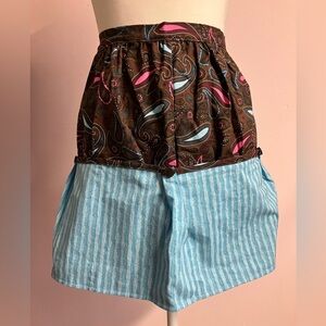 Handmade Women’s Apron, Brown/Blue